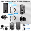 Smart Front Door Lock Set with 2 Levers: Keyless Entry