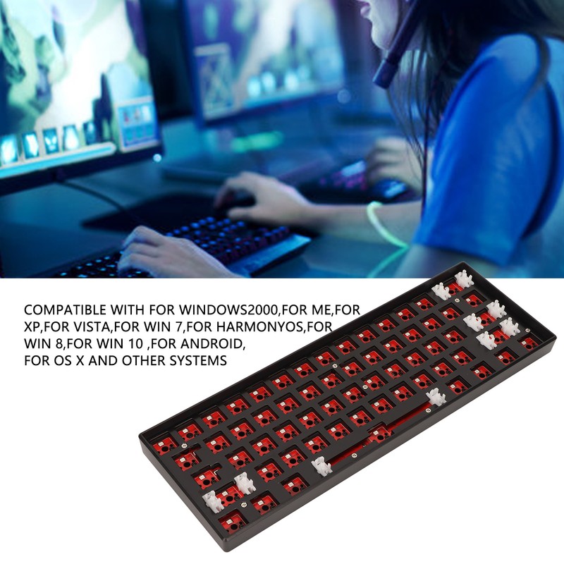 61 Keys Mechanical Keyboard DIY Kit Support Wireless 2.4G BT