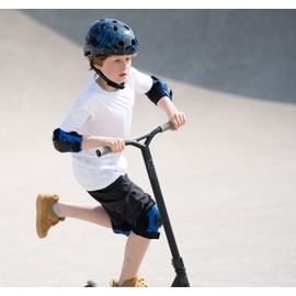 SKATEWIZ Knee Pads Children's Inline Skates – SMASH Size M/L in Blue Black – Protectors Children's Ice Skates – Protectors Inline Skates Children – Inline Pads Children's Knee Pads