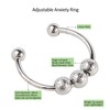 Anxiety Ring for Women Men, Silver Rotate Bead Anxiety Relief