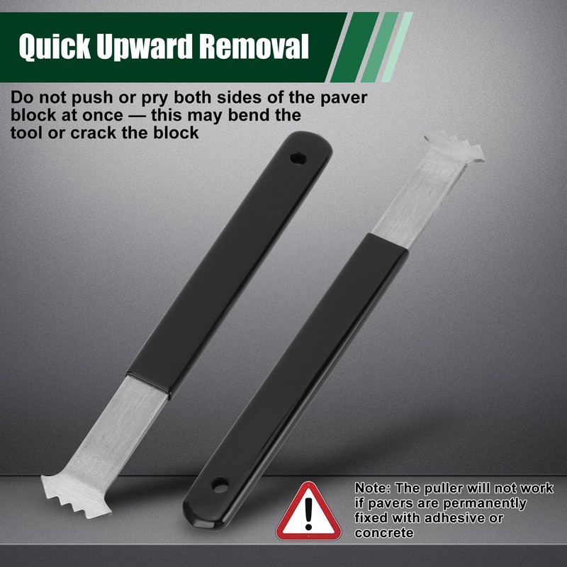 WODHMIEY Paver Puller Tool with Double Joint Scraper, Brick Removal