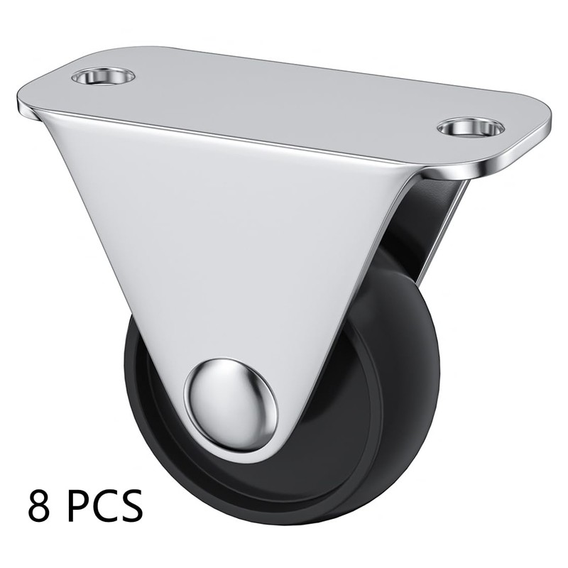 8 PCS Black Casters for Furniture,30mm(1.25 inch) Small-size Castor Wheels