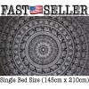 Bohomandala Mandala Tapestry Wall Hanging Art Decor Bohemian Single 145x210cm