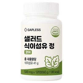 샐러드 식이섬유 정 코어 60g, 120정, 1개 Salad Dietary Fiber Jeong Core 60g, 120 Tablets, 1 Piece