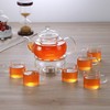 27 oz Glass Filtering Tea Maker Teapot with a Warmer
