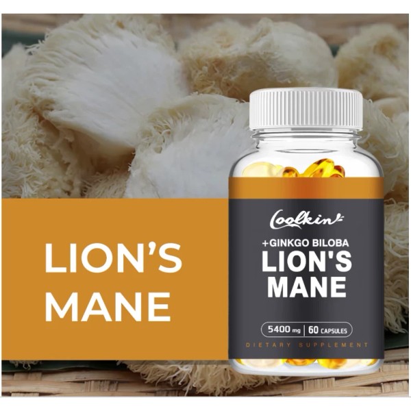coolkin 60 capsules Lion's Mane 5400mg - Brain Health, Memory