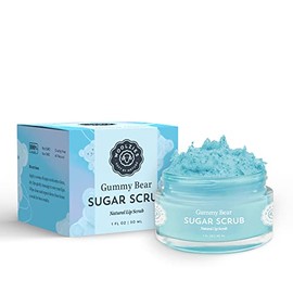 Sugar Lip Scrub | Ultra-Hydrating Exfoliator & Moisturizer for Dry or Chapped Lip | Shea Butter and Raw Sugar Scrubs | Pure & Natural | 1 Fl Oz (Gummy Bear)