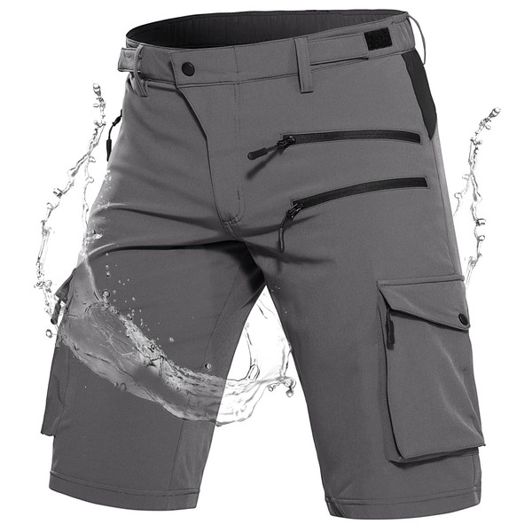 Wespornow Men's-Hiking-Shorts Tactical Shorts Lightweight-Quick-Dry-Outdoor-Cargo-Casual-Shorts for Hiking Cycling (Grey, 3X-Large)