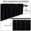 StangH Black Velvet Curtains 96 inches Long for Living Room