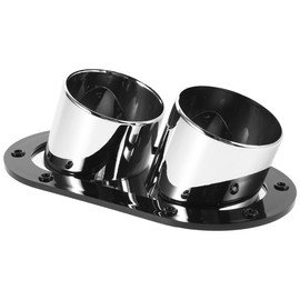 DECHOUS Fake Cars Dual Exhaust Sticker Decoration - Self-Adhesive Black Tail Pipe Protector for Bumper Scratch and Bump Prevention