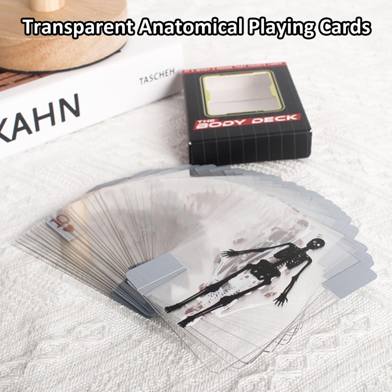 GAROMIA The Body Deck Funny Transparent Playing Cards Human Anatomy