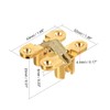sourcing map 2pcs Invisible Concealed Cross Hinges Wooden Doors, Zinc
