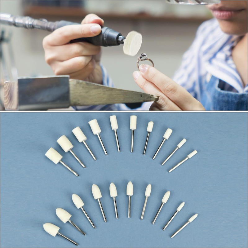 QWORK Polishing Buffing Wheel, 1/8 inch Shank Pad Rotary Tool,