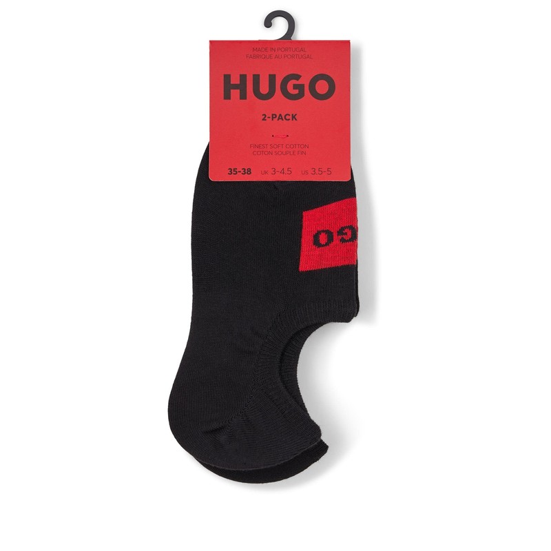 HUGO Women's Trainer Socks (Pack of 2), Black 1