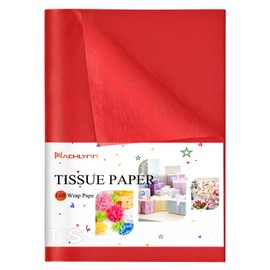 NACHLYNN 90 Sheets Christmas Tissue Paper 20 x 14 inches Baby Shower Red Wrapping Tissue Paper Bulk for Gift Bags Packaging Christmas Party Decor (Multicolor)