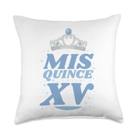 Sweet 15 Mexican Birthday Party Quinceanera Mis Quince Años Throw Pillow