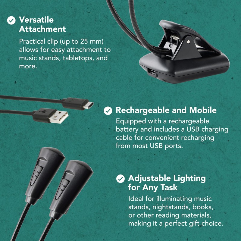 K&M Konig & Meyer Music Stand Light Double 2 LED