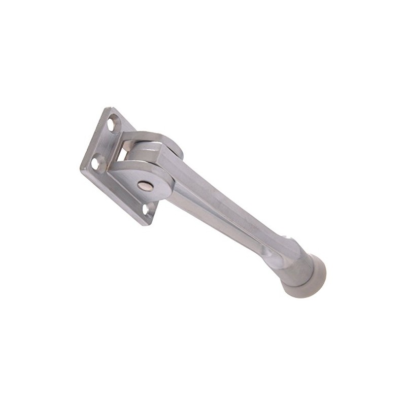 Hillman 5" Kickdown Door Stop - Satin Chrome Door Stoppers,