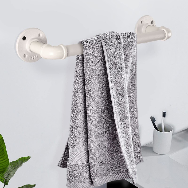 LINKPIPES Pipe Towel Bar Wall Mounted Industrial Towel Rack Holder