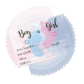 OLILLY - 20 Cards for Your Gender Reveal - Baby Shower Predictions - Animation and Reminder of Your Gender Reveal