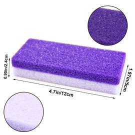 Foot Pumice Stone 4 Pack Pedicure Stone for Feet Pumice Sponge for Feet Callus Remover and Scrubber Double Sided Pedicure Foot Pumice Stone for Feet and Heels Callus and Dead Skins (Purple)