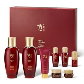 Sooryehan Hyobidam Fermented Skincare Gift Set with Wild Ginseng - Premium Korean Anti-Aging Skin Care Kit for Intense Hydration, 13.53 fl oz (Full Si