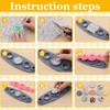 7-Pcs Universal Cover Button Maker with 5 Fabric Template, 5