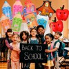 10 Pcs Back to School Balloons with Pencil, Bag, Crayon