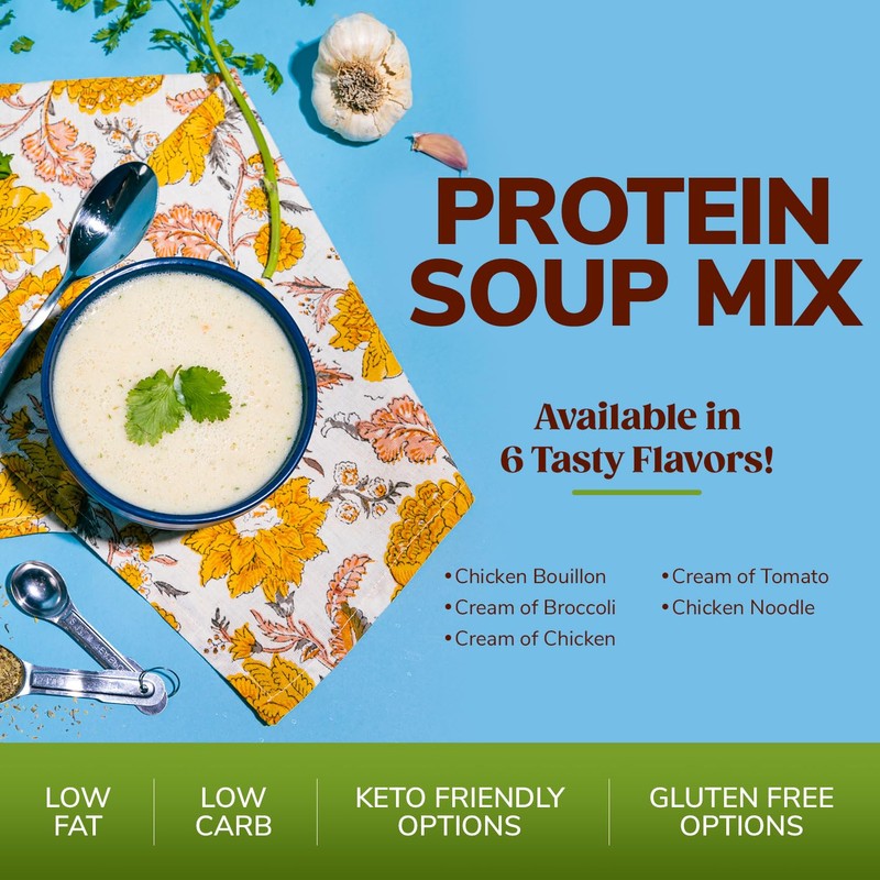 BariWise Protein Soup Mix, Chicken Noodle, 15g Protein, Low Carb