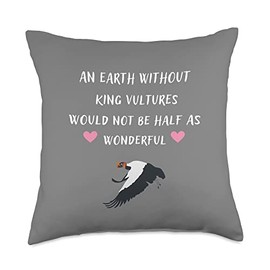 King Vulture Merch Earth Without King Vultures Would Not Be Half As Wonderful Throw Pillow, 18x18, Multicolor