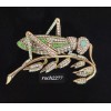 Heidi Daus "Jiminy Pretty" Crystal Cricket Pin Brooch-NWT-Ori