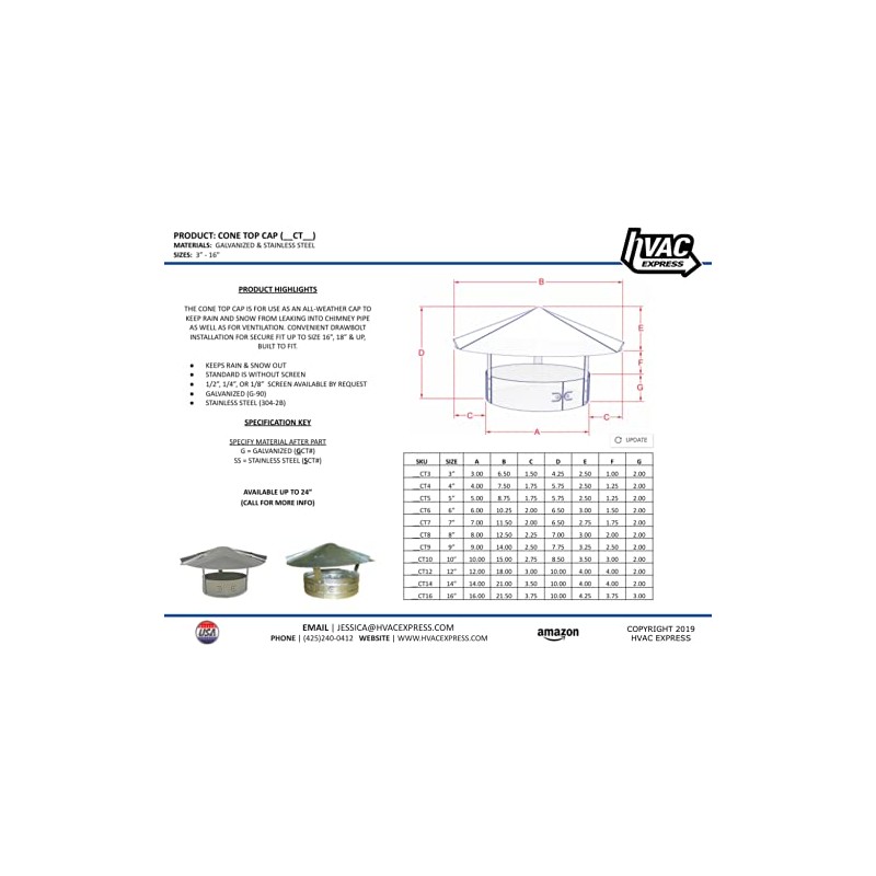 Roof Rain Cap(14 Inch) (GCT 14)