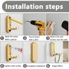 miyonsin Gold Foldable Wall Hooks, Metal Foldable Hooks Wall Wount