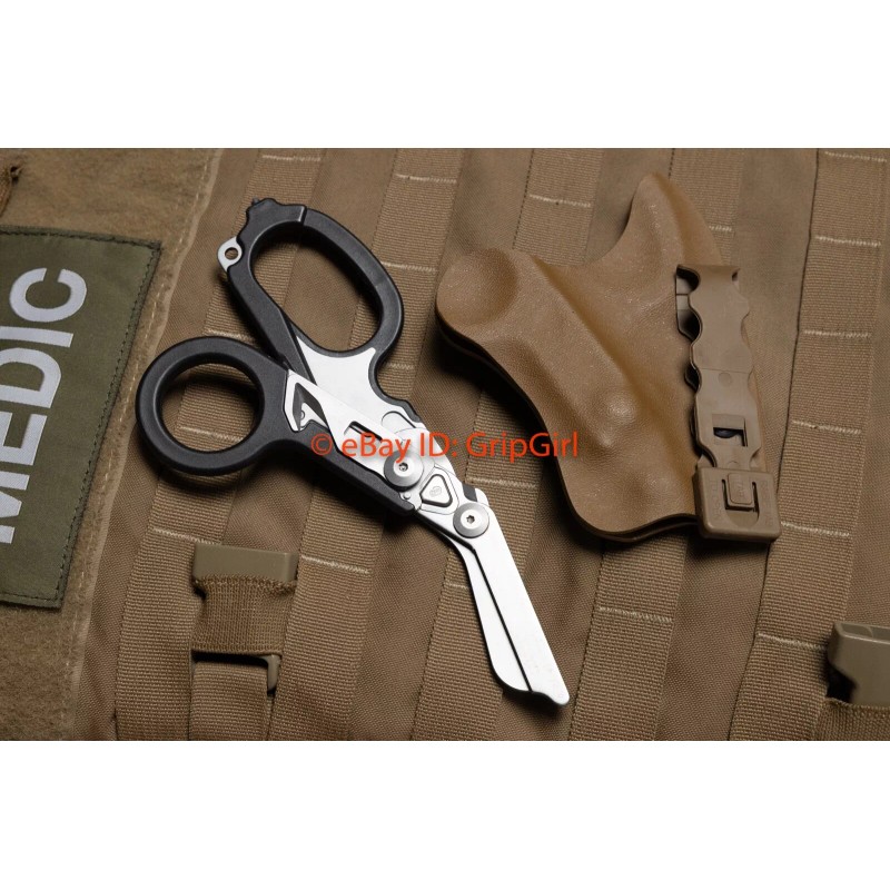 GripGirlSupply Custom Kydex Coyote Holster for Leatherman Raptor Trauma Shears