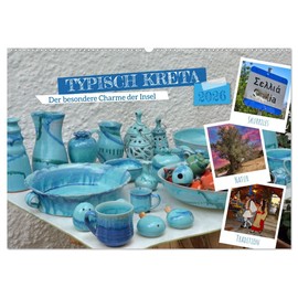Typisch Kreta (Wandkalender 2026 DIN A2 quer), CALVENDO Monatskalender: Der besondere Charme der Insel (CALVENDO Kunst)