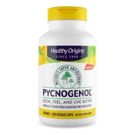 Pycnogenol 100 mg 120 cápsulas de sabor sin sabor vegano Healthy Origins