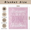 HIWX Pink Christmas Snowflake Throw Blanket, I'm Dreaming of a