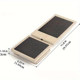 AIMALL New Wooden Yoga Trainer Foot Stretcher - Single Leg Balance Board for Solid Wood Stretching, Stability Training, and Foot Health