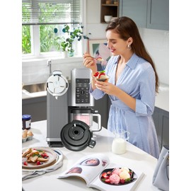 Outer Bowl Lid for Ninja CREAMi NC701 NC700, Reusable Replacement Lid for Ninja Swirl by CREAMi Ice Cream Maker, Ice Cream Maker Accessories Compatible with NC701