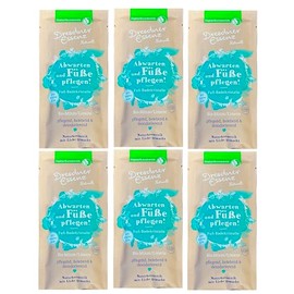 Dresdner Essenz Foot Bath Crystals Wait and Feet Care Organic Mint Lime 6 x 40 g Pack of 6