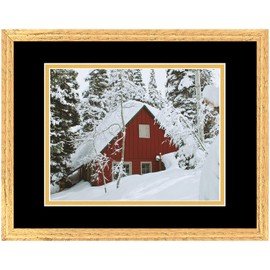 Golden State Art, 11x14 Distressed Gold Wood Frame with Black Over Gold Double Mat, Displays 8x10 Photos, Real Glass, Sawtooth Hangers, Back Turn Buttons - Wall Mounting, Landscape, Portrait (10 Pack)