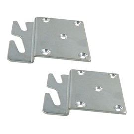 FoyaHome 2 Pcs Universal Wood Bed Headboard Brackets, Silvery Adjustable Bed Rail Hook Plates