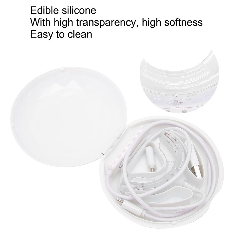 Teeth Whitening Device Soft Silicone Blue Light Timing Dental Teeth