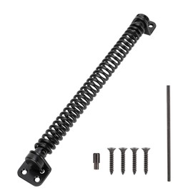 SANKINS 11-1/2" Gate Spring Self Closing Heavy Duty Outdoor Door Spring Automatic Metal Gate Closure Hardware with Adjustable Tool for Wooden and Vinyl Fence, Black