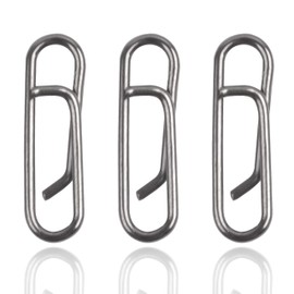 JOGFFDE 120PCS Power Clips Fast Snaps Fishing Speed Clips 26LB 55LB Easy Quickly Change Lure Snaps Connector Stainless Steel Fishing Clips