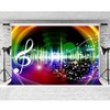 FHZON 7x5ft Rainbow Music Backdrop Music Notation Photography Background Theme