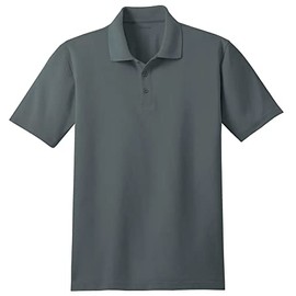 Joe's USA Men's Tall Moisture Wicking Stain Resistant Polo-2XLT-SteelGrey