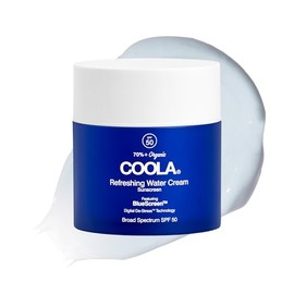 COOLA Crema hidratante facial orgánica refrescante con SPF 50, protector solar facial probado por dermatólogos con tecnología BlueScreen Digital De-St
