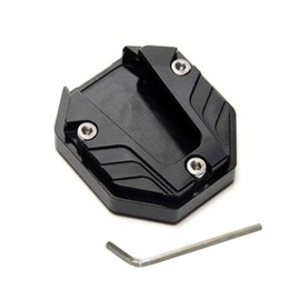 LIKENNY Motorcycle Universal Side Stand Alloy Plate Dress Up Parts (Black)