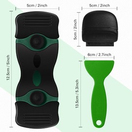 Tallew 9 Pcs Plastic Scraper Tool Sticker Plastic Razor Blade Scraper Plastic Pick Plastic Non Scratch Tool Putty Knife for Window Floor Label Removal Paint Cleaning(Green)